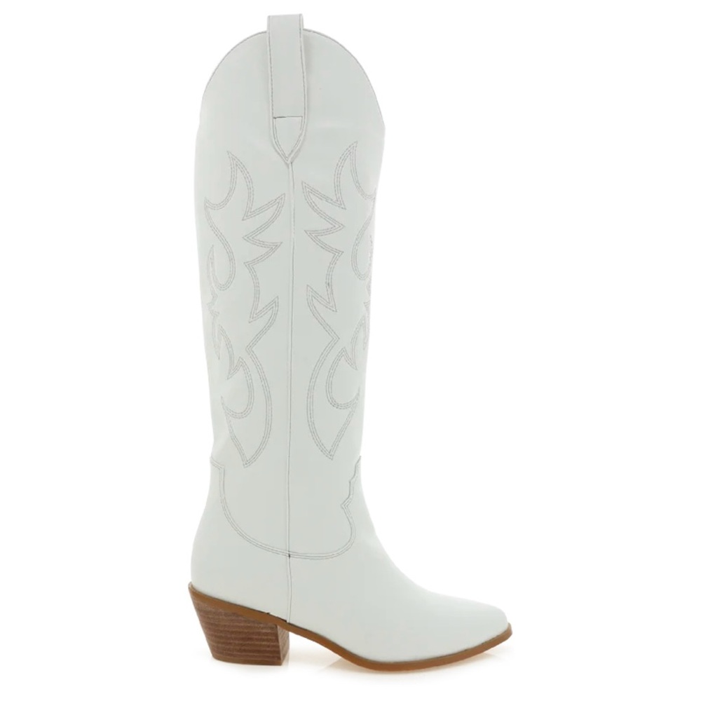 BILLINI URSON TALL WHITE COWBOY BOOTS